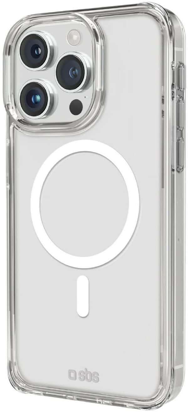 sbs Light Mag Cover für iPhone 15 Pro transparent