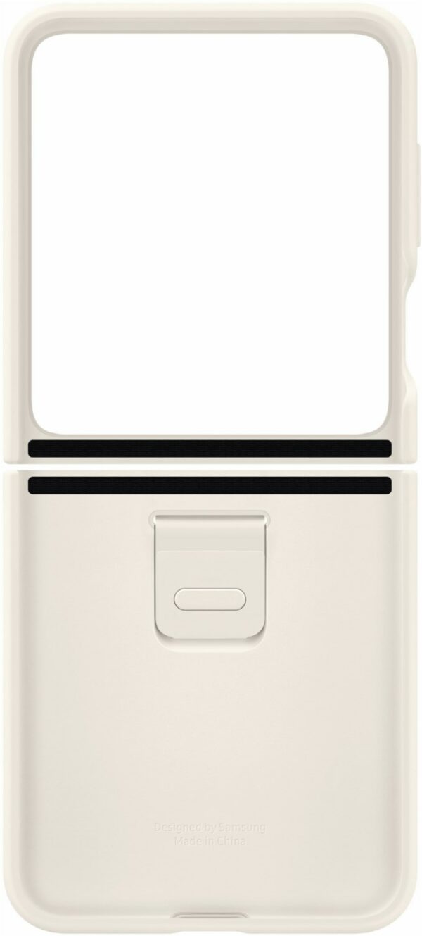 Samsung Silikon Case mit Ring für Galaxy Z Flip5 creme