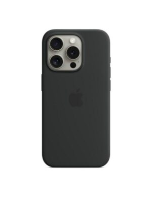 Apple iPhone 15 Pro Silicone Case with MagSafe - Black