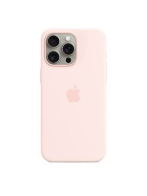 Apple iPhone 15 Pro Max Silicone Case with MagSafe - Light Pink