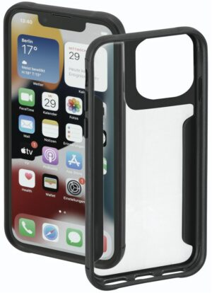 Hama Metallic Frame Cover für iPhone 14 Pro schwarz/transparent