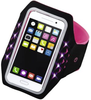 Hama Sport-Armband Running (XL) mit LED pink