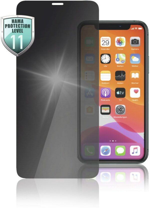 Hama Displayschutzglas Privacy für iPhone XR/11 transparent