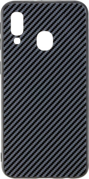 Commander Glas Back Cover CARBON Design für A405 Galaxy A40 schwarz