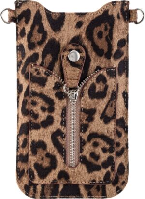 OHLALA! Necklace Case Universal 5.2" mit Strap Leopard braun