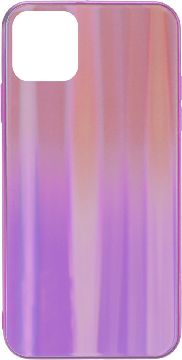 Commander Glas Back Cover RAINBOW für iPhone 12/12 Pro lila