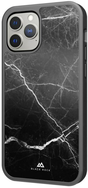 Black Rock Cover Protective Marble Case für iPhone 13 Pro Max schwarz